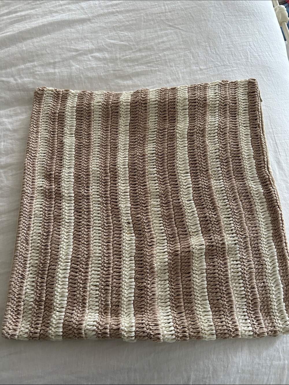 West Elm Crochet Pillow Cover 20x20